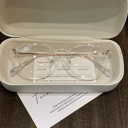 Round Eyeglass Frames with Slender Rims and Temples, Tortoiseshell, Bl additional product view