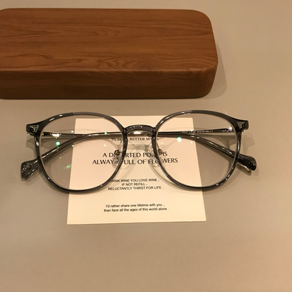 TR90 Eyeglass Frames with a Rounded Front, Black, Gray, Latte Brown or additional product view