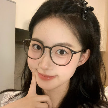 TR90 Eyeglass Frames with a Rounded Front, Black, Gray, Latte Brown or additional product view