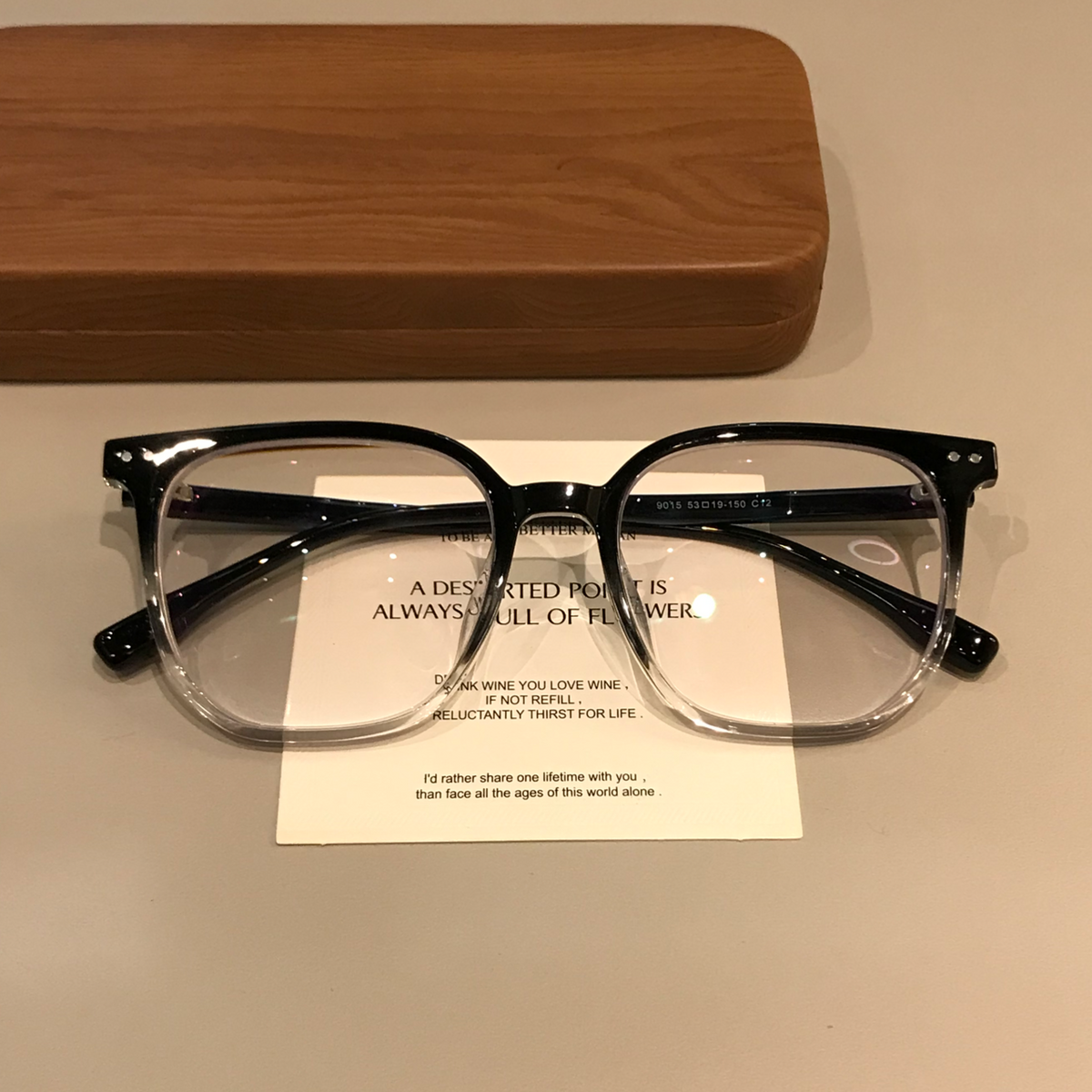 Geometric Square Eyeglass Frames with Angled Corners, Black Finishes or Matte Tortoiseshell
