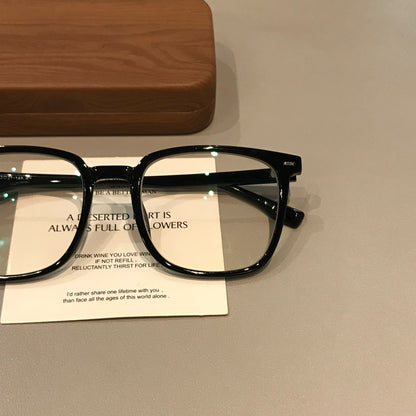 Geometric Square Eyeglass Frames with Angled Corners, Black Finishes o additional product view