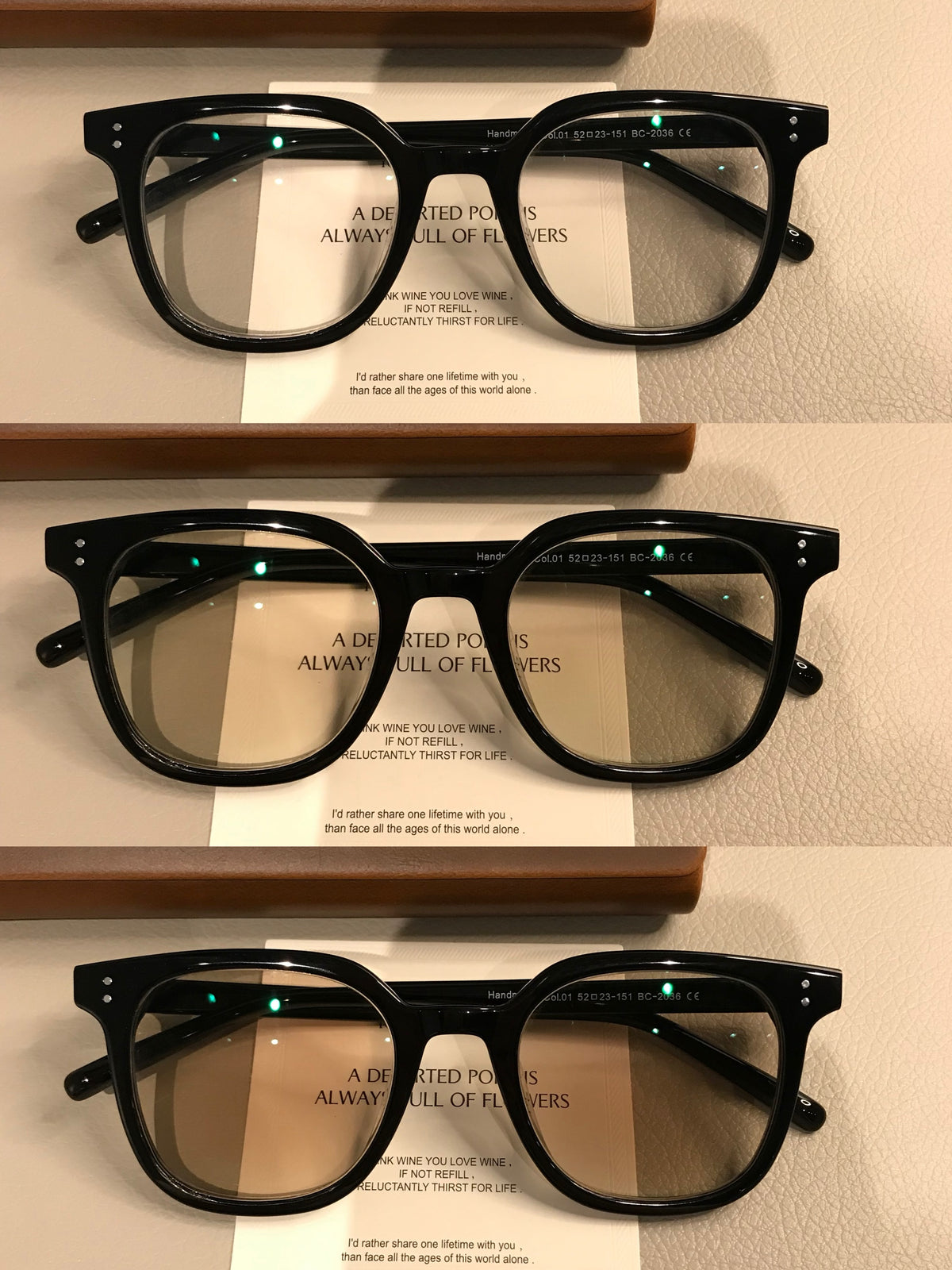 Geometric Square Eyeglass Frames with Angled Corners, Black Finishes o additional product view