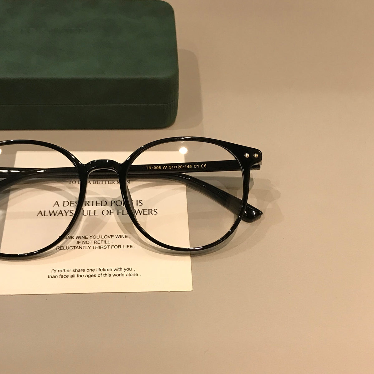 Oval Eyeglass Frames with TR Construction, Gradient Coffee Brown or Bl temple detail