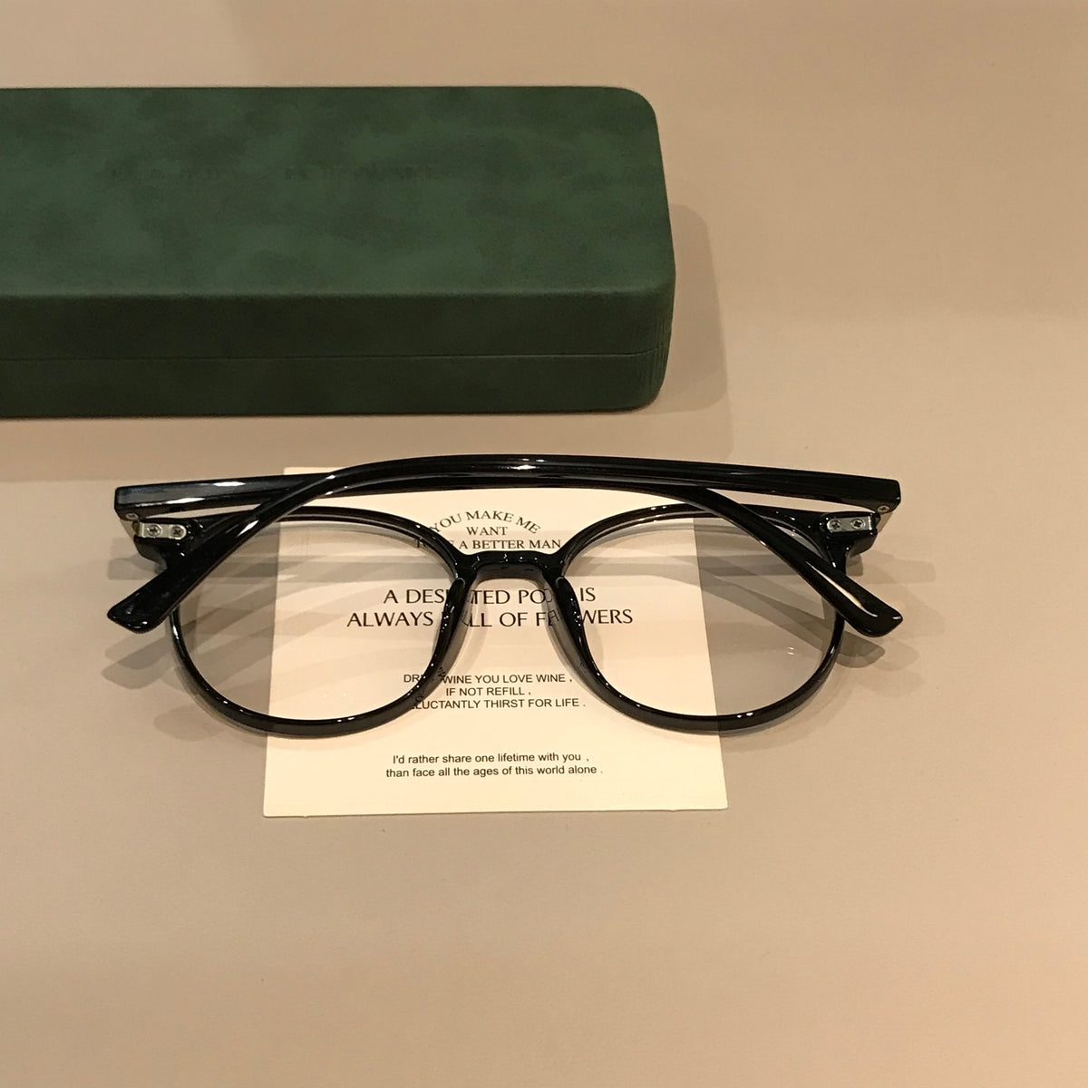 Oval Eyeglass Frames with TR Construction, Gradient Coffee Brown or Bl additional product view