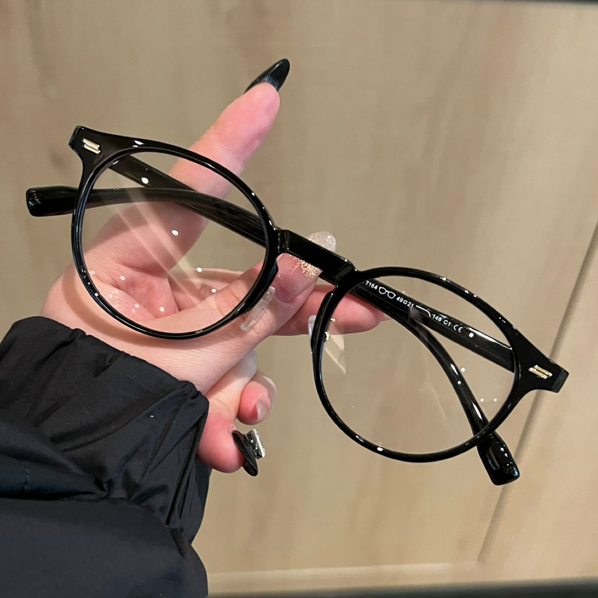 Rounded Cat-Eye Eyeglass Frames with Raised Outer Corners, Caramel Tea Brown, Black or Tortoiseshell