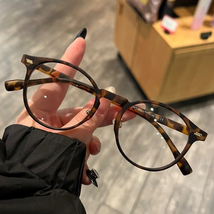 Rounded Cat-Eye Eyeglass Frames with Raised Outer Corners, Caramel Tea additional product view