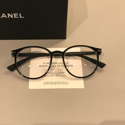 Women's Rounded Square Eyeglass Frames with a Slim Profile, Black front view