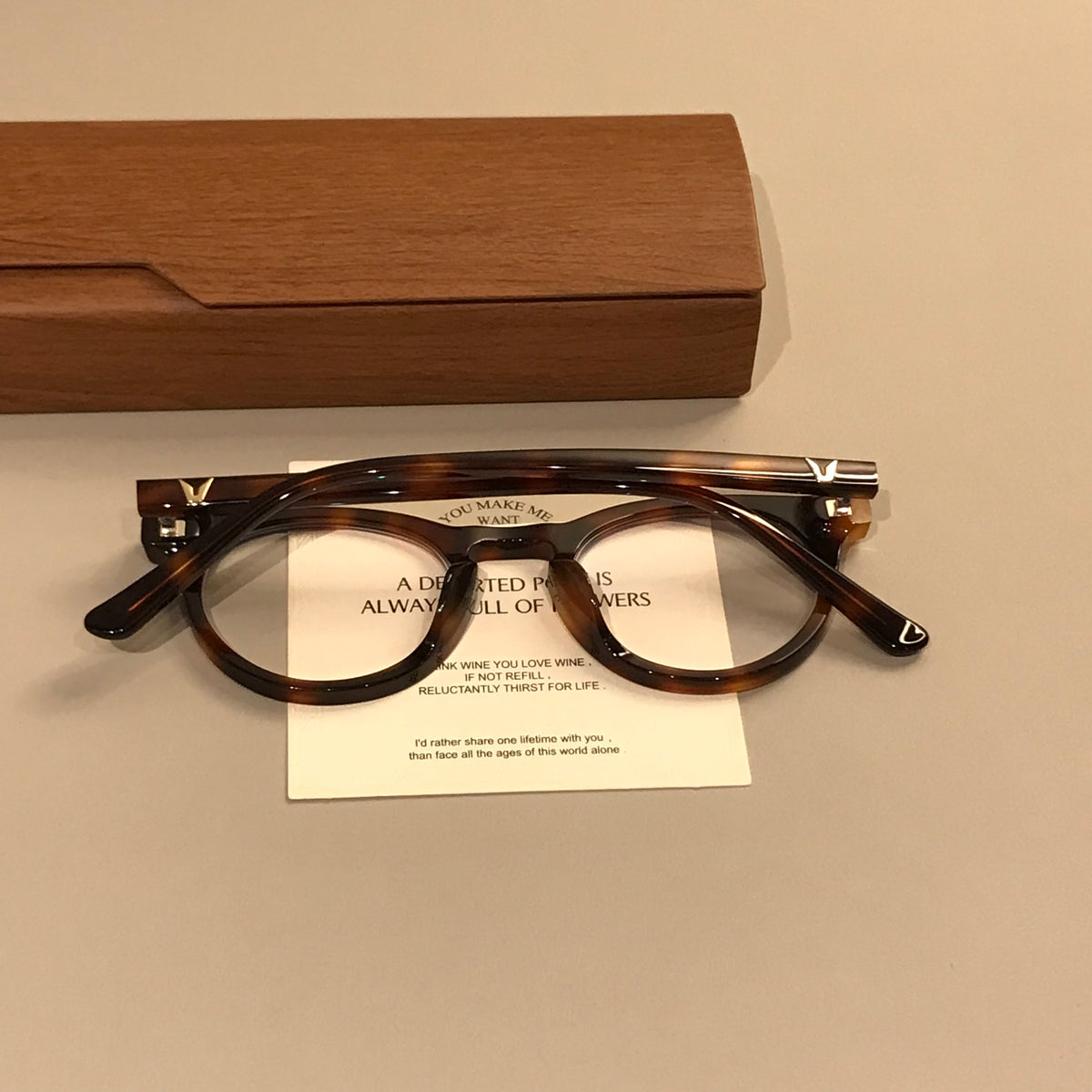 Compact Oval Eyeglass Frames with Thick Rims, Black or Tortoiseshell additional product view