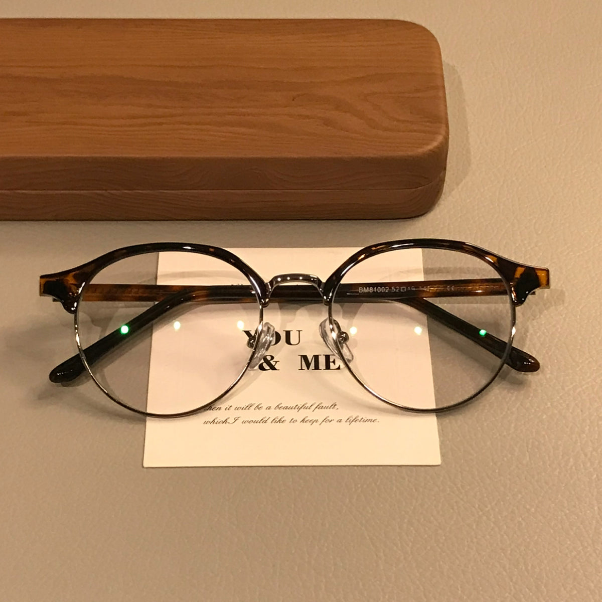 Men's Oval Browline Eyeglass Frames, Tortoiseshell, Black/Silver or Bl - Tortoiseshell