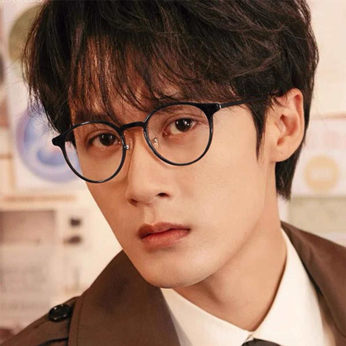Compact Round Eyeglass Frames with Slim Temples, Black or Tortoiseshell