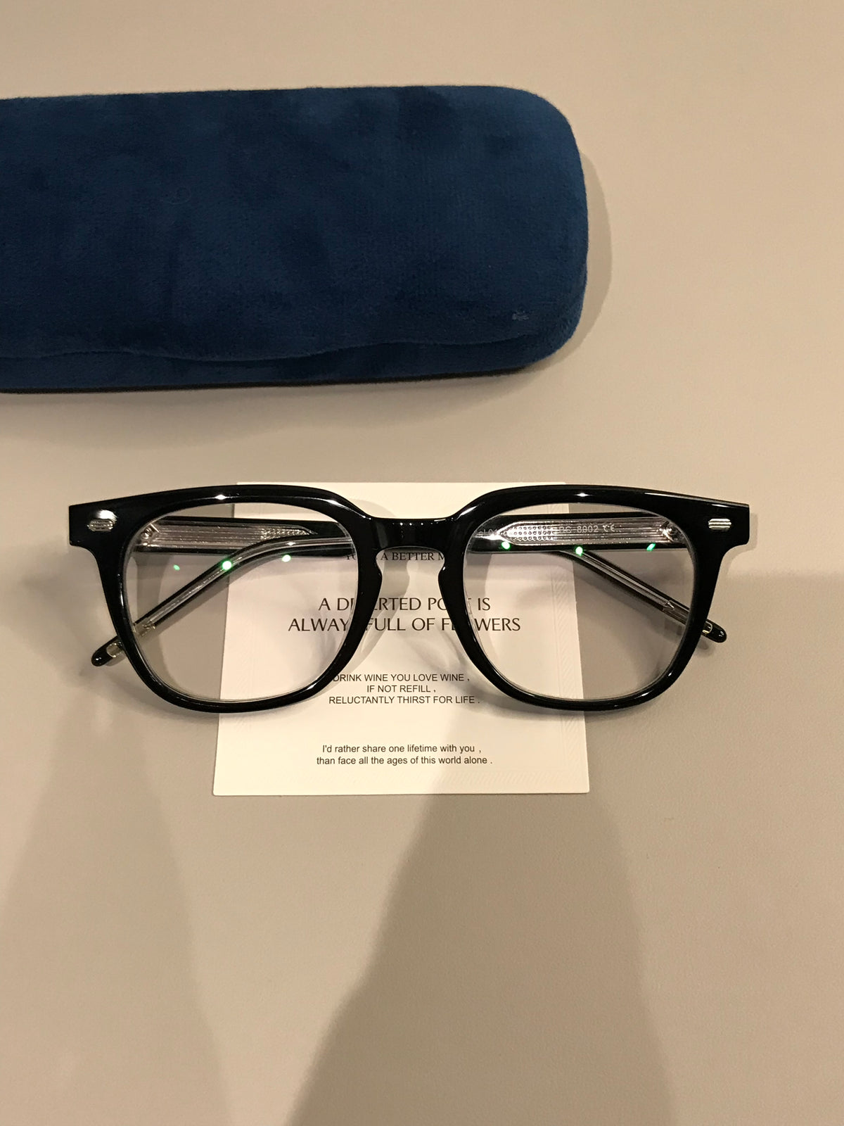 Men's Thick-Rim Rectangular Eyeglass Frames, Black