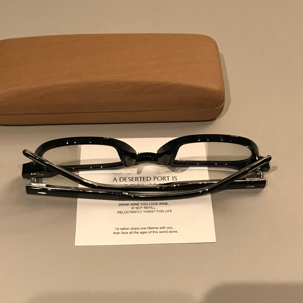 Men's Thick-Rim Rectangular Eyeglass Frames, Black additional product view