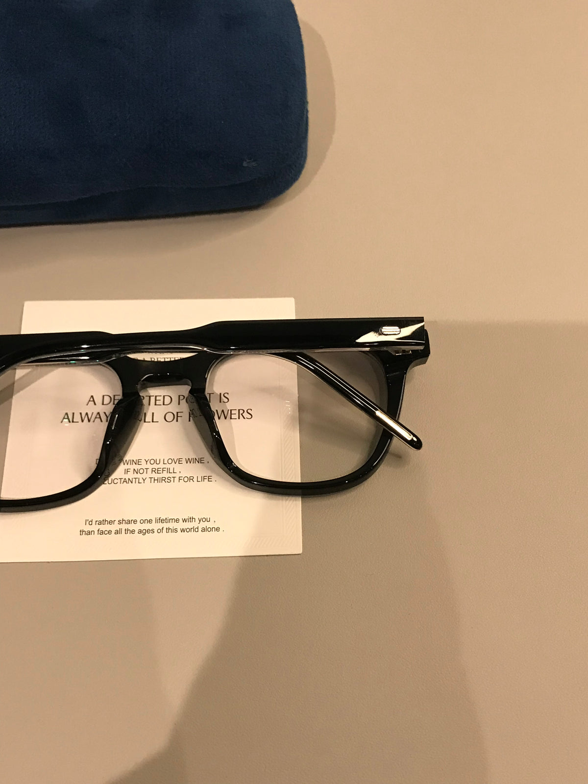 Men's Thick-Rim Rectangular Eyeglass Frames, Black additional product view