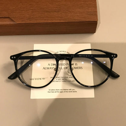 Retro Rounded Eyeglass Frames with a Raised Bridge, Tortoiseshell and additional product view