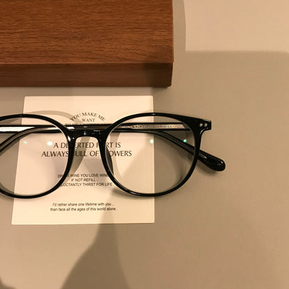 Retro Round Eyeglass Frames with a Keyhole-Style Bridge, Tortoiseshell additional product view