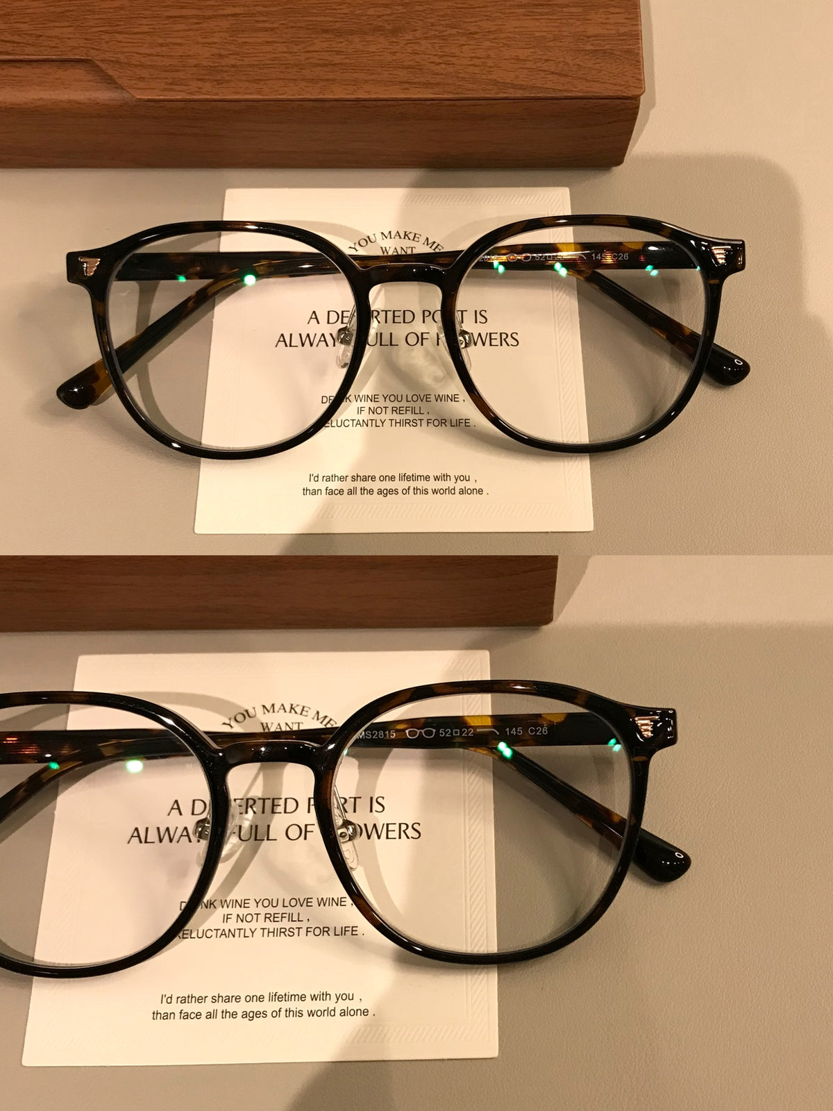 Rounded Square Eyeglass Frames with a Raised Brow, Amber Tortoiseshell side view