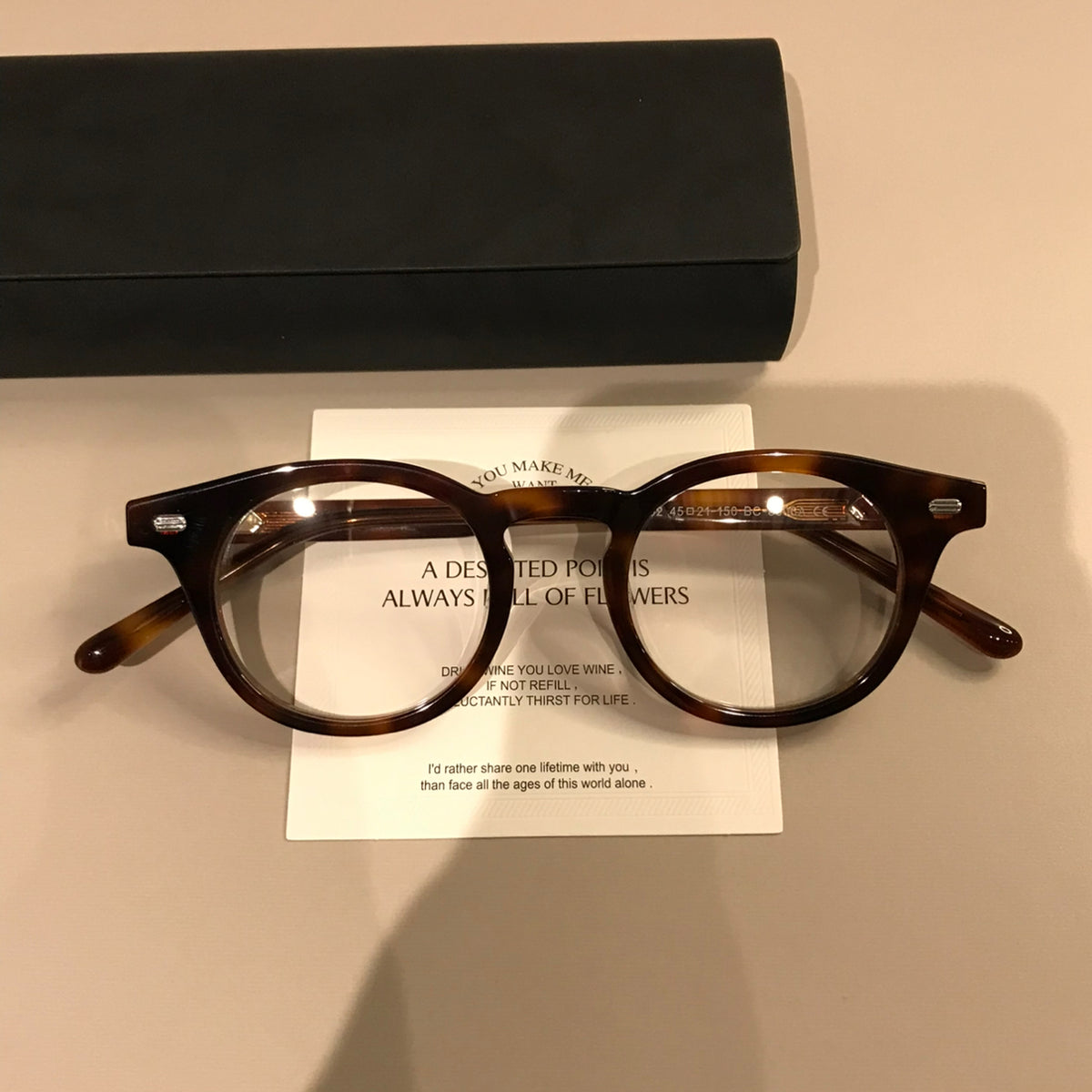 Retro Round Eyeglass Frames with a Broad Upper Rim, Tortoiseshell or G - Tortoiseshell