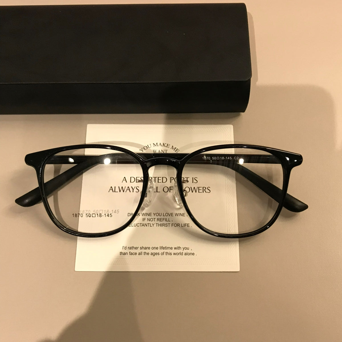 Compact Round Eyeglass Frames with Corner Accents, Black, Latte Brown or Tortoiseshell
