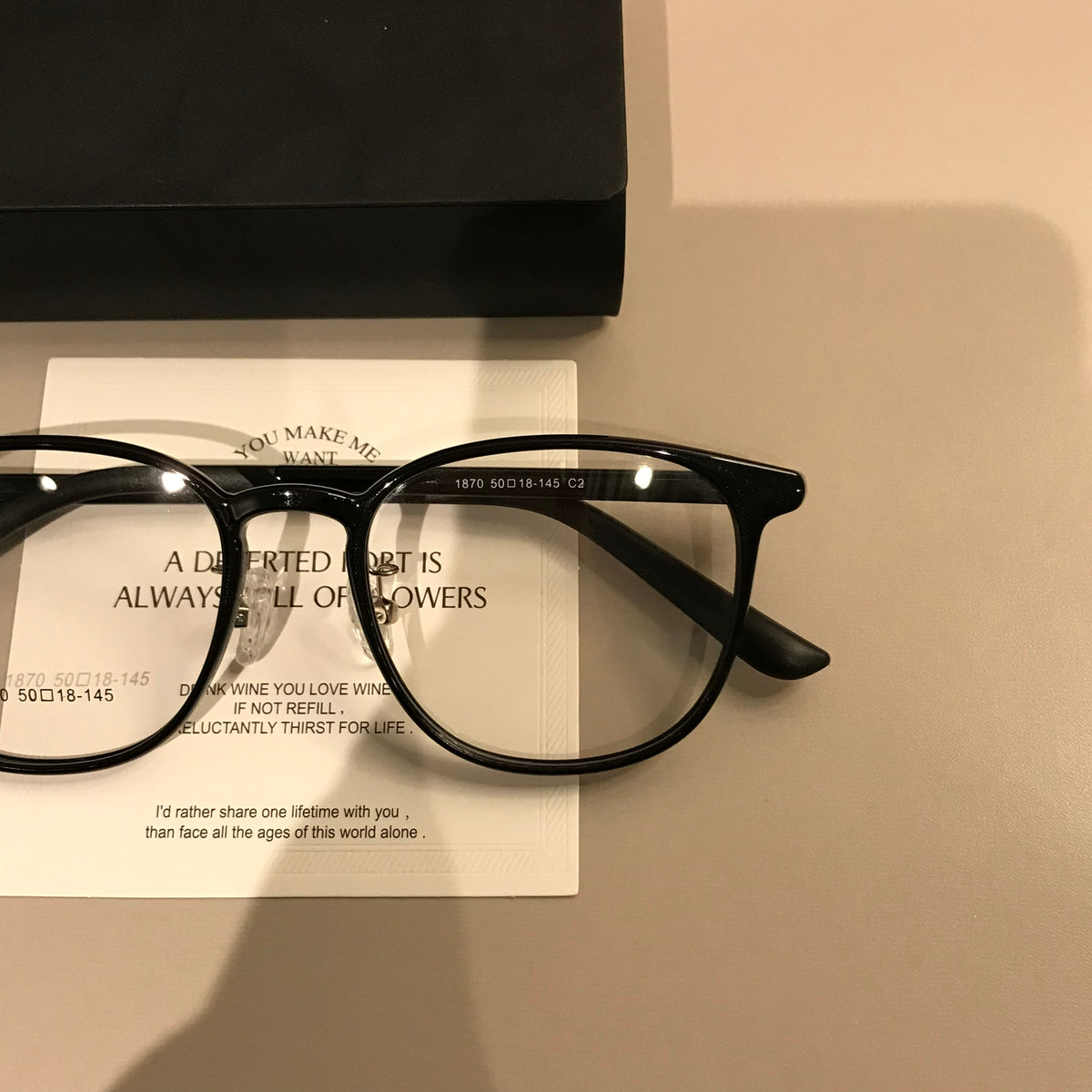 Compact Round Eyeglass Frames with Corner Accents, Black, Latte Brown or Tortoiseshell