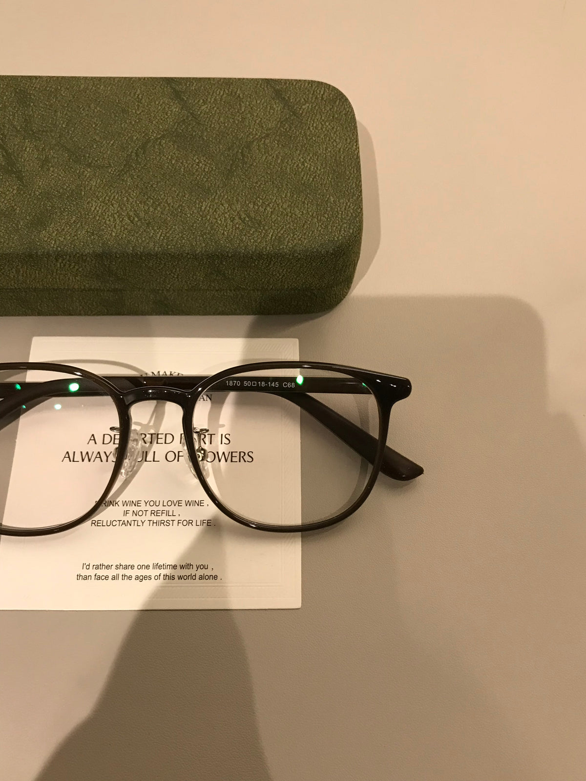 Compact Round Eyeglass Frames with Corner Accents, Black, Latte Brown additional product view