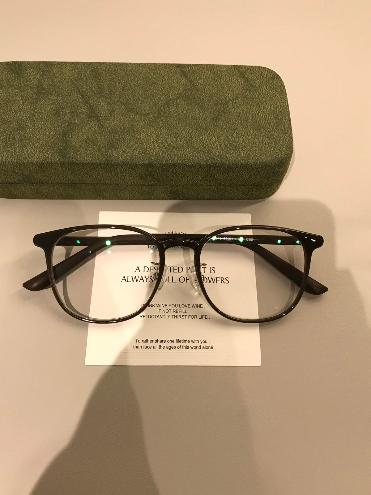 Compact Round Eyeglass Frames with Corner Accents, Black, Latte Brown additional product view