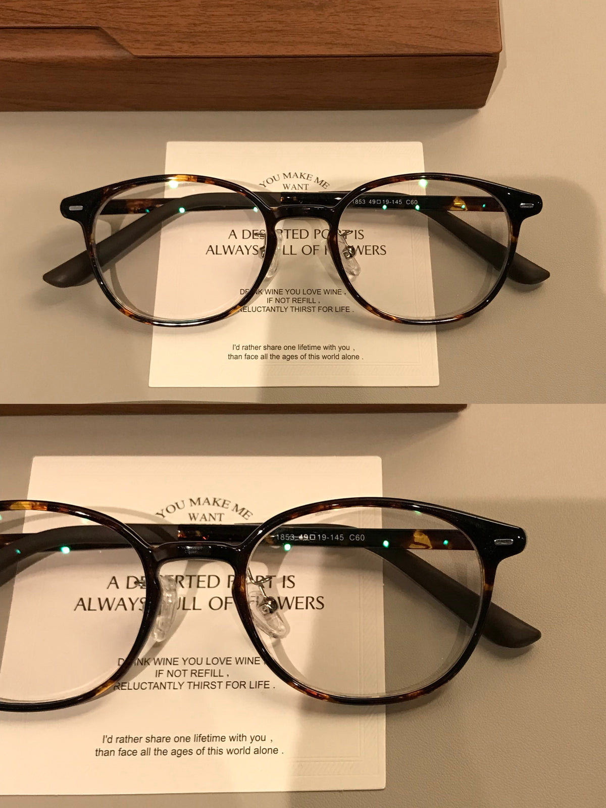 Compact Retro Eyeglass Frames with a Rounded Square Front, Tortoiseshe side view