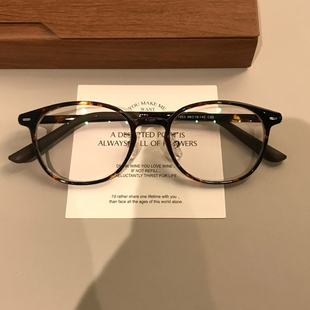 Compact Retro Eyeglass Frames with a Rounded Square Front, Tortoiseshe - Black