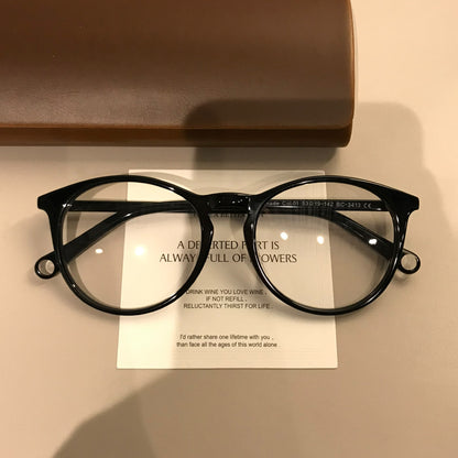 Rounded Square Eyeglass Frames with Decorative Temples, Four Frame Col temple detail