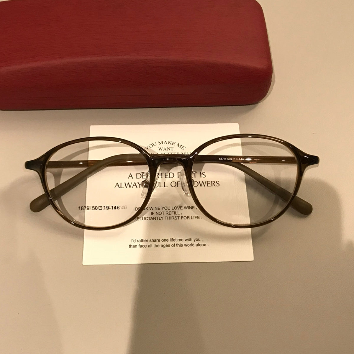 Round Eyeglass Frames with Broad Temples and Corner Studs, Black, Tort - Caramel Brown