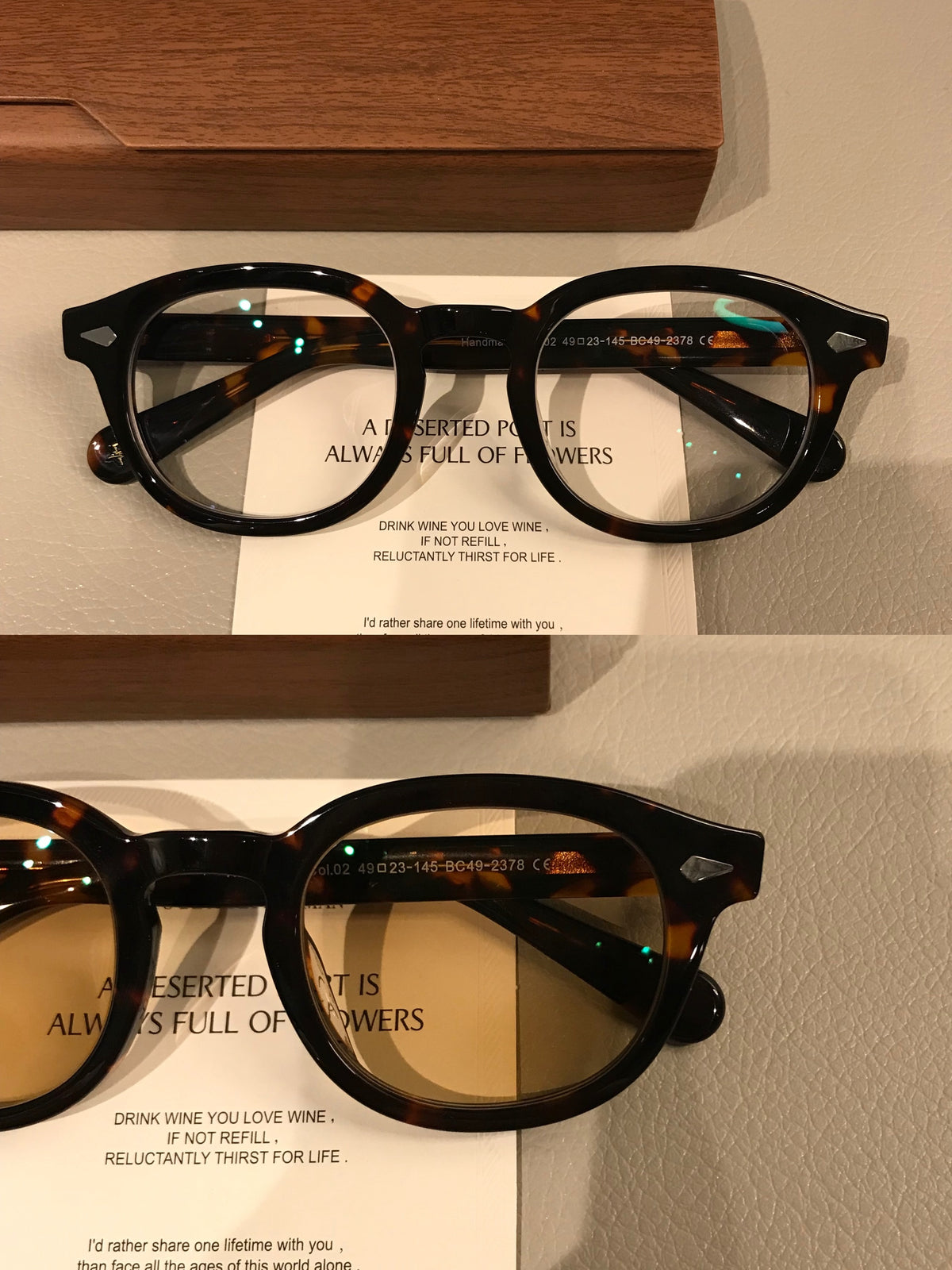 Men's Boston-Style Oval Eyeglass Frames with Thick Rims, Black or Tort frame detail