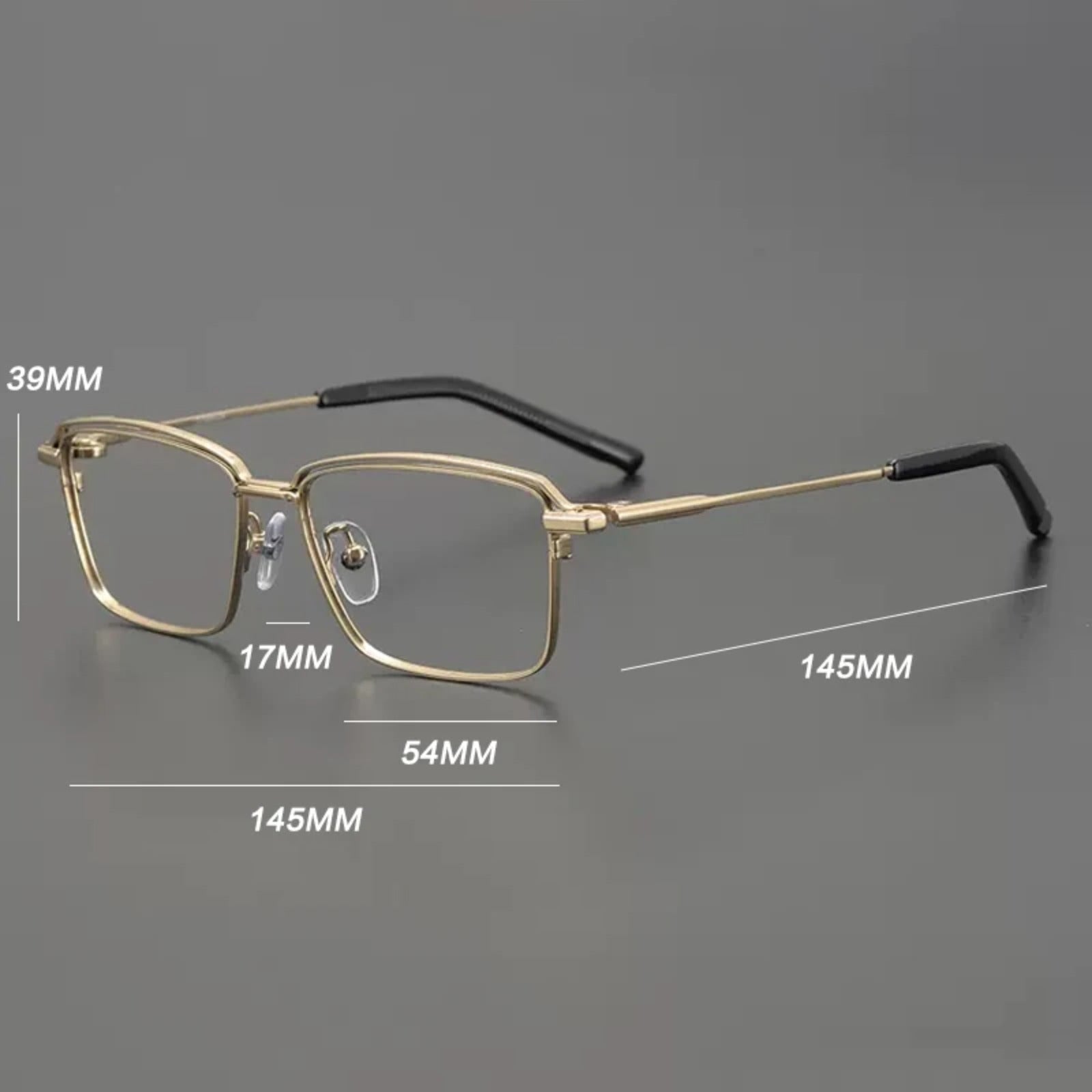 Titanium Minimal Square Prescription Eyeglasses | Ultra-Light Optical Frame for Rx Lenses – CINILY UK temple detail