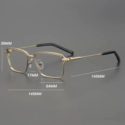 Titanium Minimal Square Prescription Eyeglasses | Ultra-Light Optical Frame for Rx Lenses – CINILY UK temple detail
