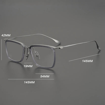 Titanium Square Prescription Eyeglasses | Ultra-Light Optical Frame for Rx Lenses – CINILY UK lens detail
