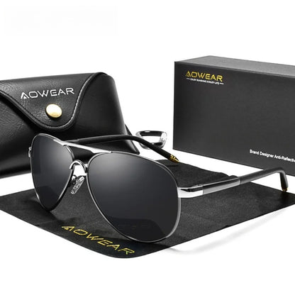 Pilot Polarized Mirror UV400 Sunglasses | HD Driving Aviator Shades – CINILY UK additional product view