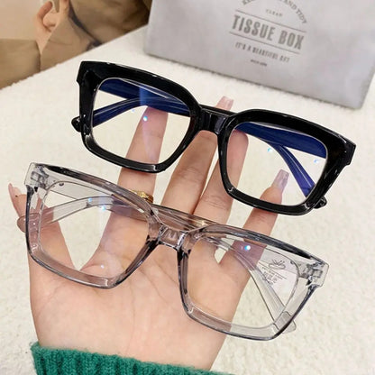 Oversized Square Blue Light Glasses | Bold Screen Glasses Online – CINILY UK front view