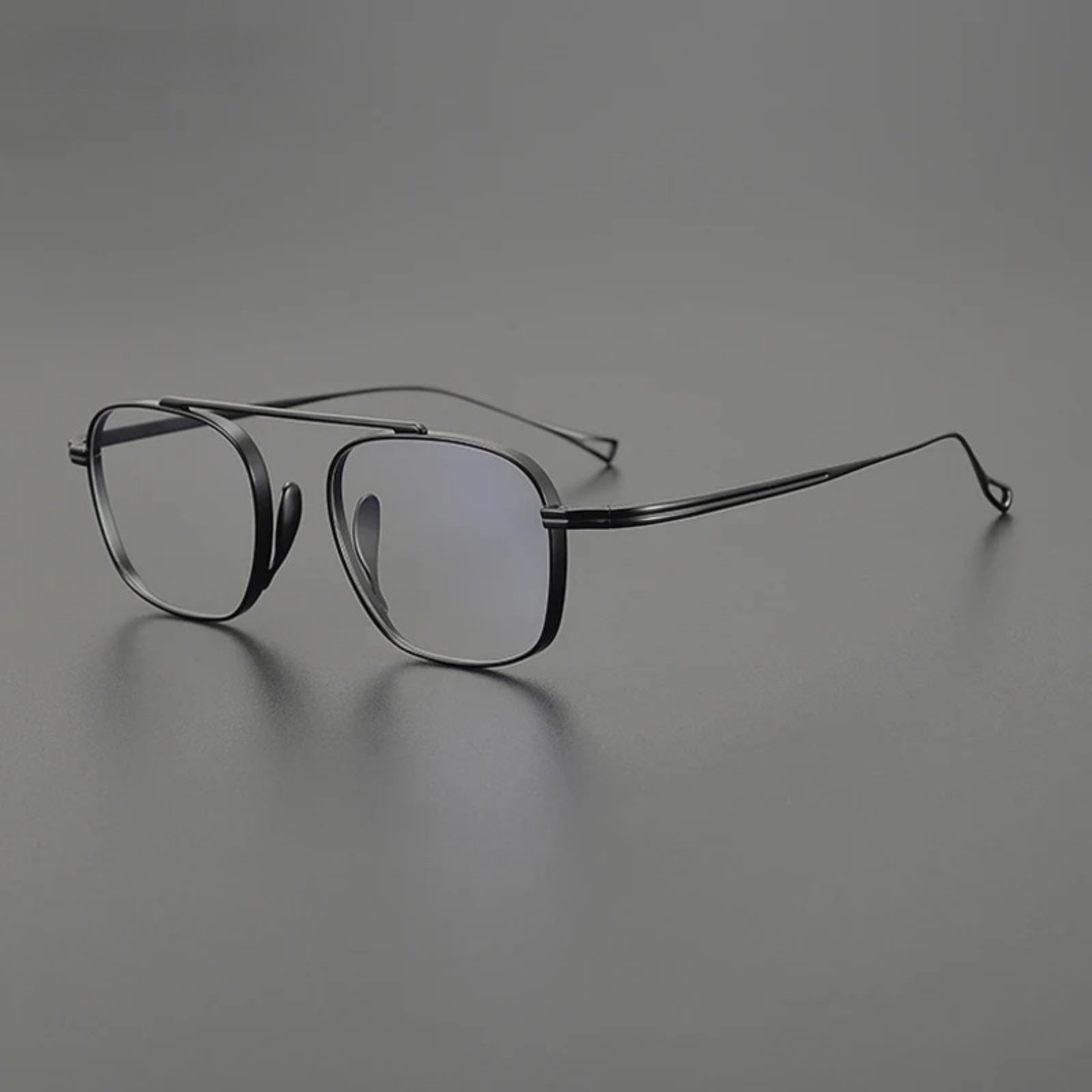 Petite Titanium Pilot Prescription Eyeglasses | Ultra-Light Optical Frame for Rx Lenses – CINILY UK side view