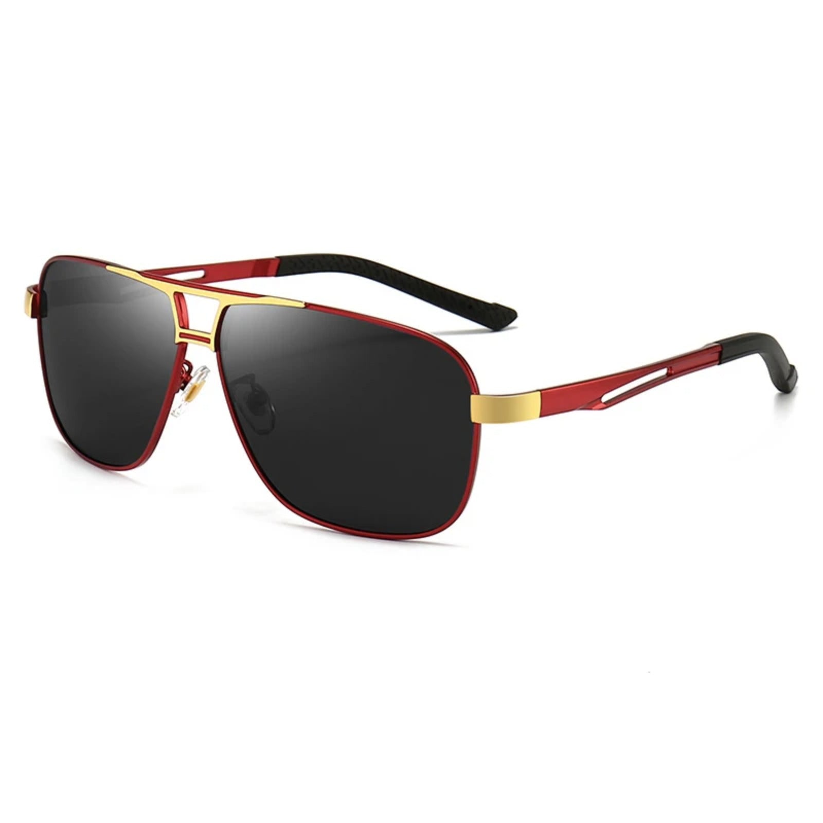 Square Polarized UV400 Sunglasses | Classic Driving & Fishing Shades – CINILY UK - Red