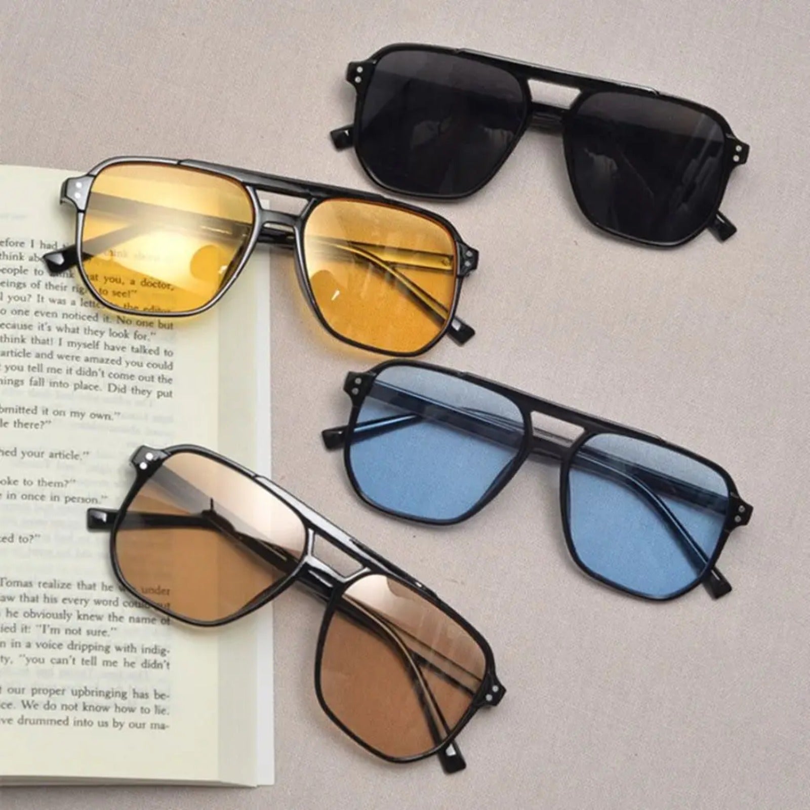 Punk Square UV400 Sunglasses | Bold Retro Unisex Shades – CINILY UK lens detail