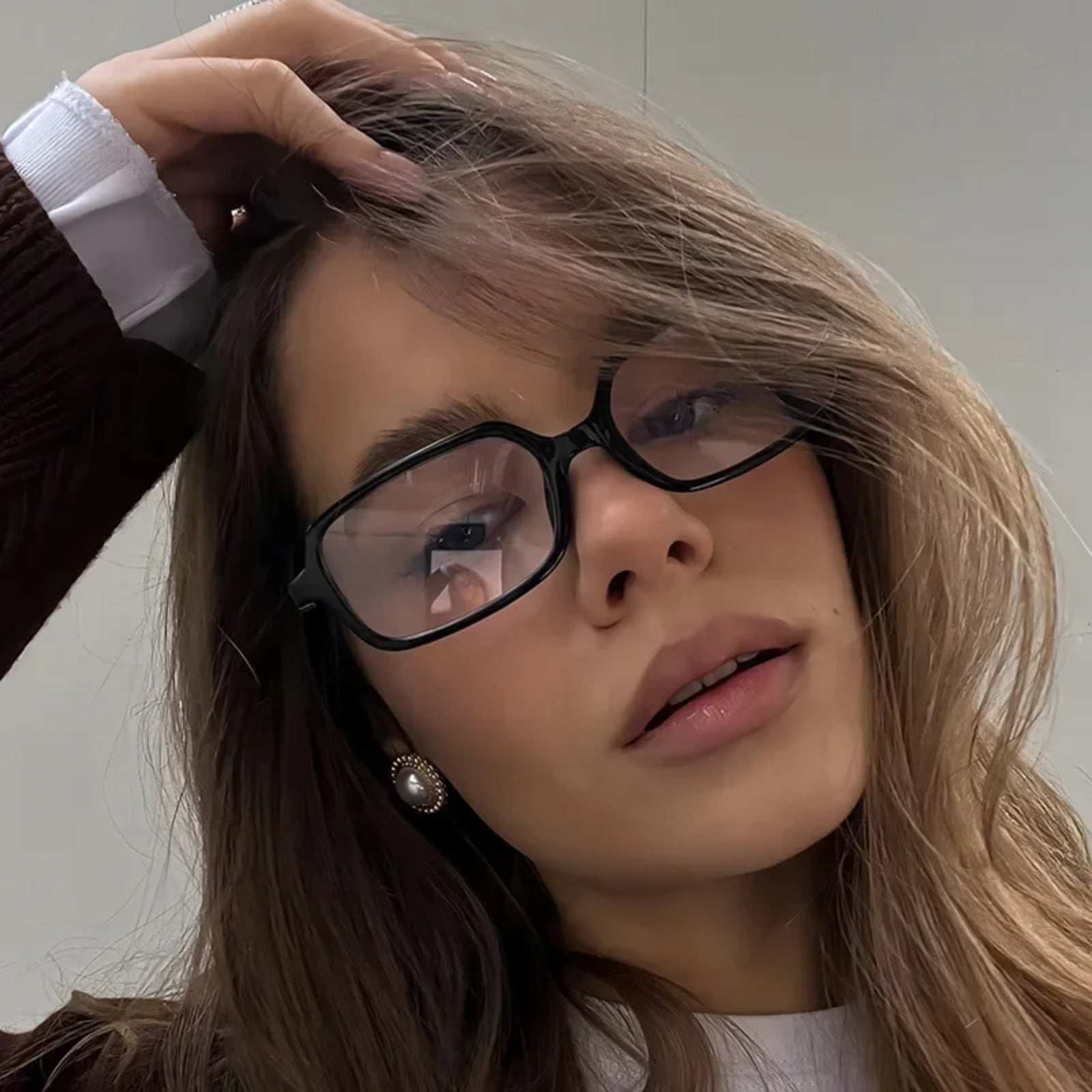 Small Rectangle Blue Light Glasses | Retro Screen Glasses Online – CINILY UK additional product view
