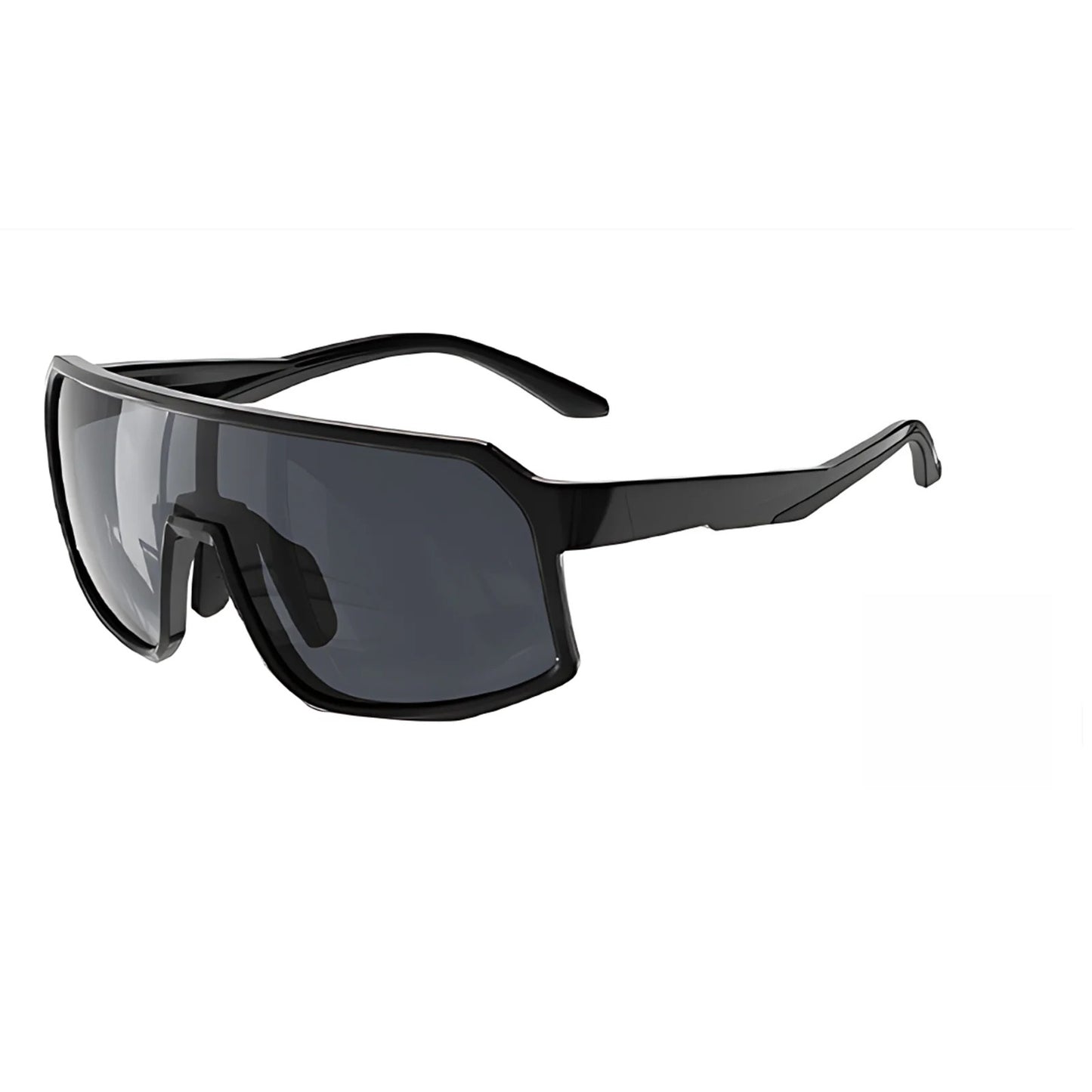 Wide-View Square Shield Sports Sunglasses with Polarised Lens for Outdoor Activities