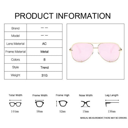 Aviator Gradient Mirror Sunglasses | Retro Women’s Driver Shades – CINILY UK additional product view