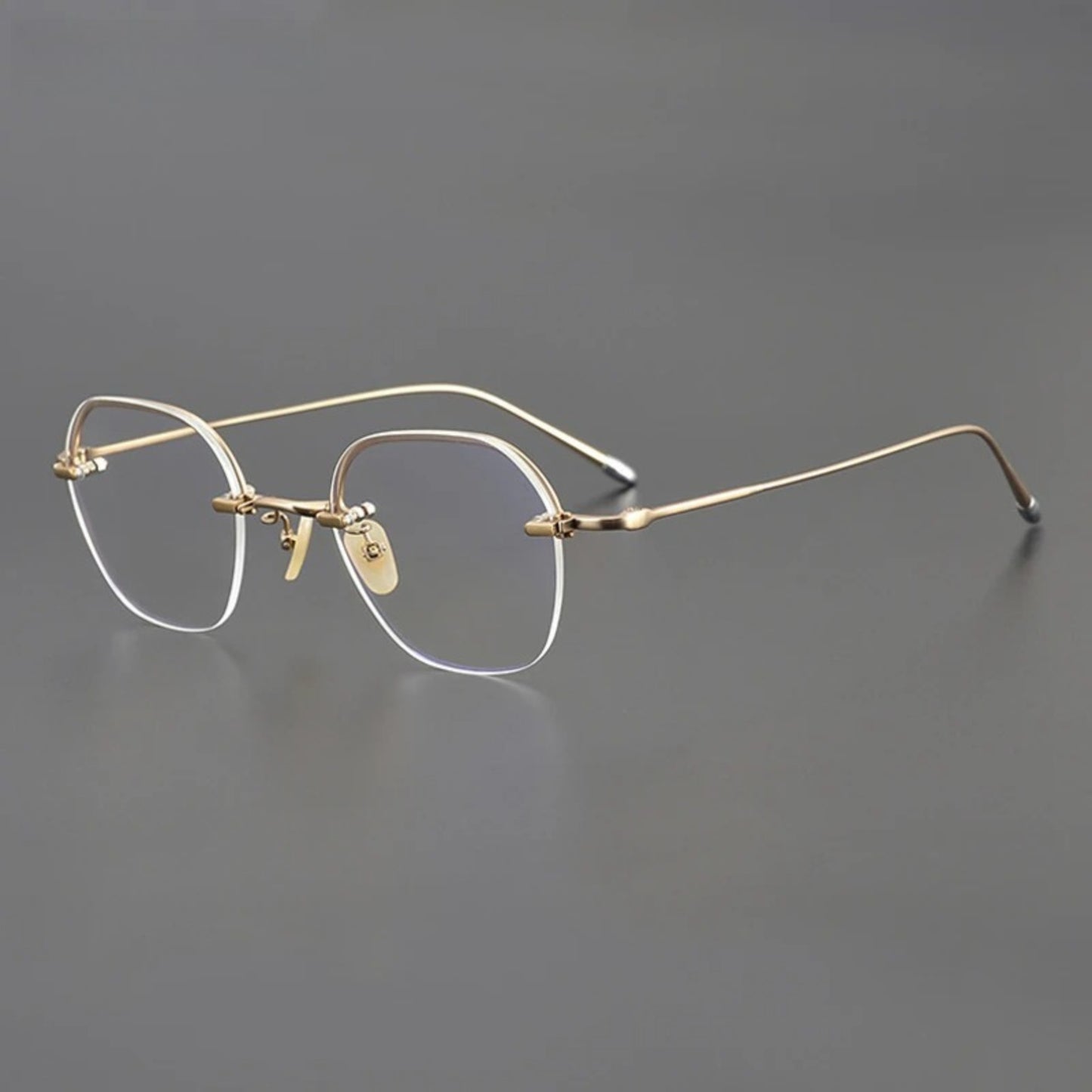 Titanium Rimless Geometric Eyeglasses