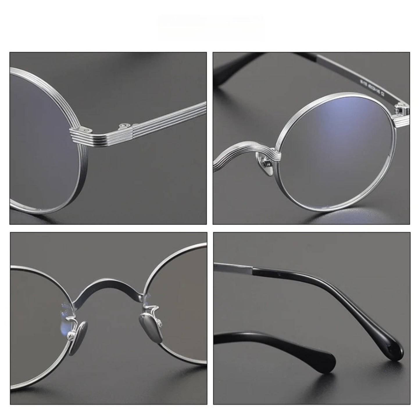 Titanium Antique Round Eyeglasses