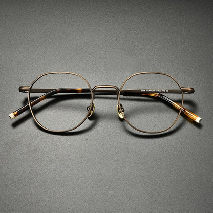 Japanese Titanium Wire Round Prescription Eyeglasses | Retro Optical Frame for Rx Lenses – CINILY UK frame detail