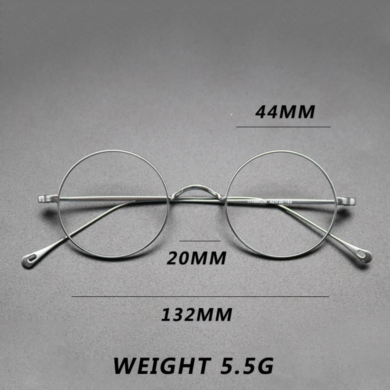 Petite Titanium Wire Round Prescription Eyeglasses | Ultra-Light Optical Frame for Rx Lenses – CINILY UK additional product view