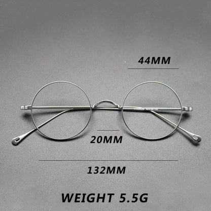 Petite Titanium Wire Round Prescription Eyeglasses | Ultra-Light Optical Frame for Rx Lenses – CINILY UK additional product view