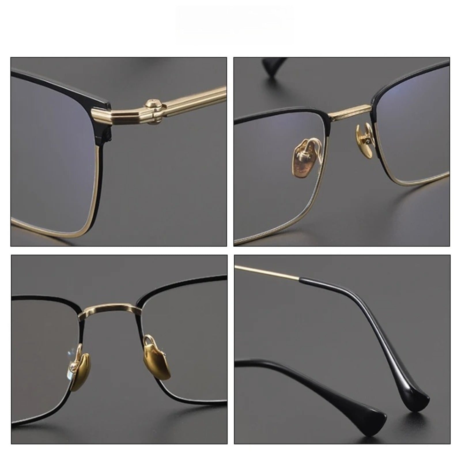 Titanium Large Square Prescription Eyeglasses | Ultra-Light Optical Frame for Rx Lenses – CINILY UK lens detail