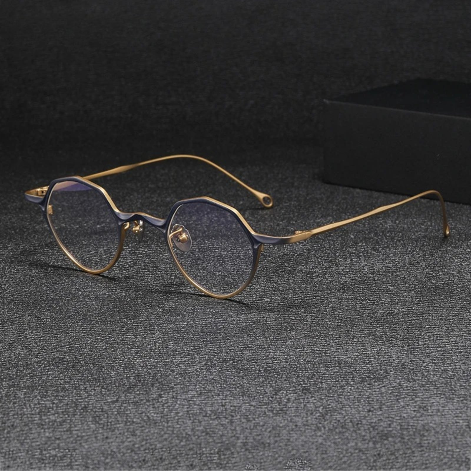 Titanium Small-Fit Round Prescription Eyeglasses | Ultra-Light Retro Rx Glasses – CINILY UK front view