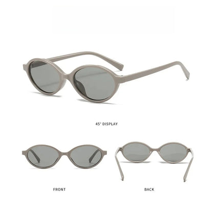 Small Oval UV400 Sunglasses | Vintage Unisex Fashion Shades – CINILY UK additional product view