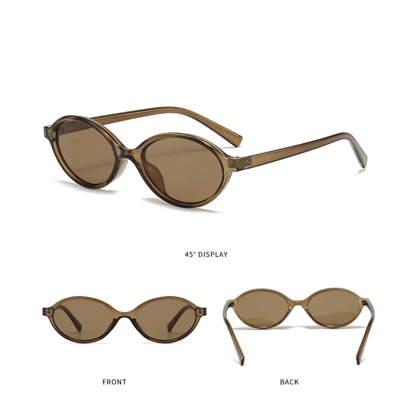 Polycarbonate Small Oval UV400 Sunglasses